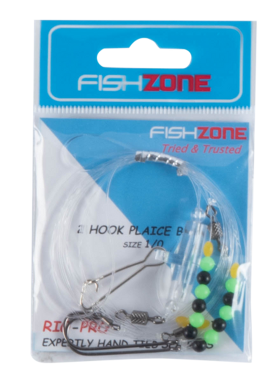 Fishzone 2 Hook Plaice Boat Rig 1/0