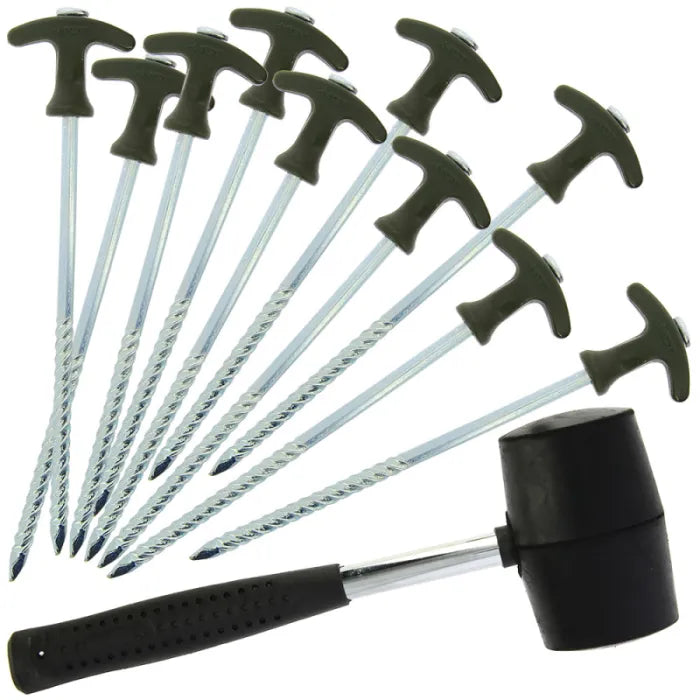 NGT Bivvy Peg Set with Mallet