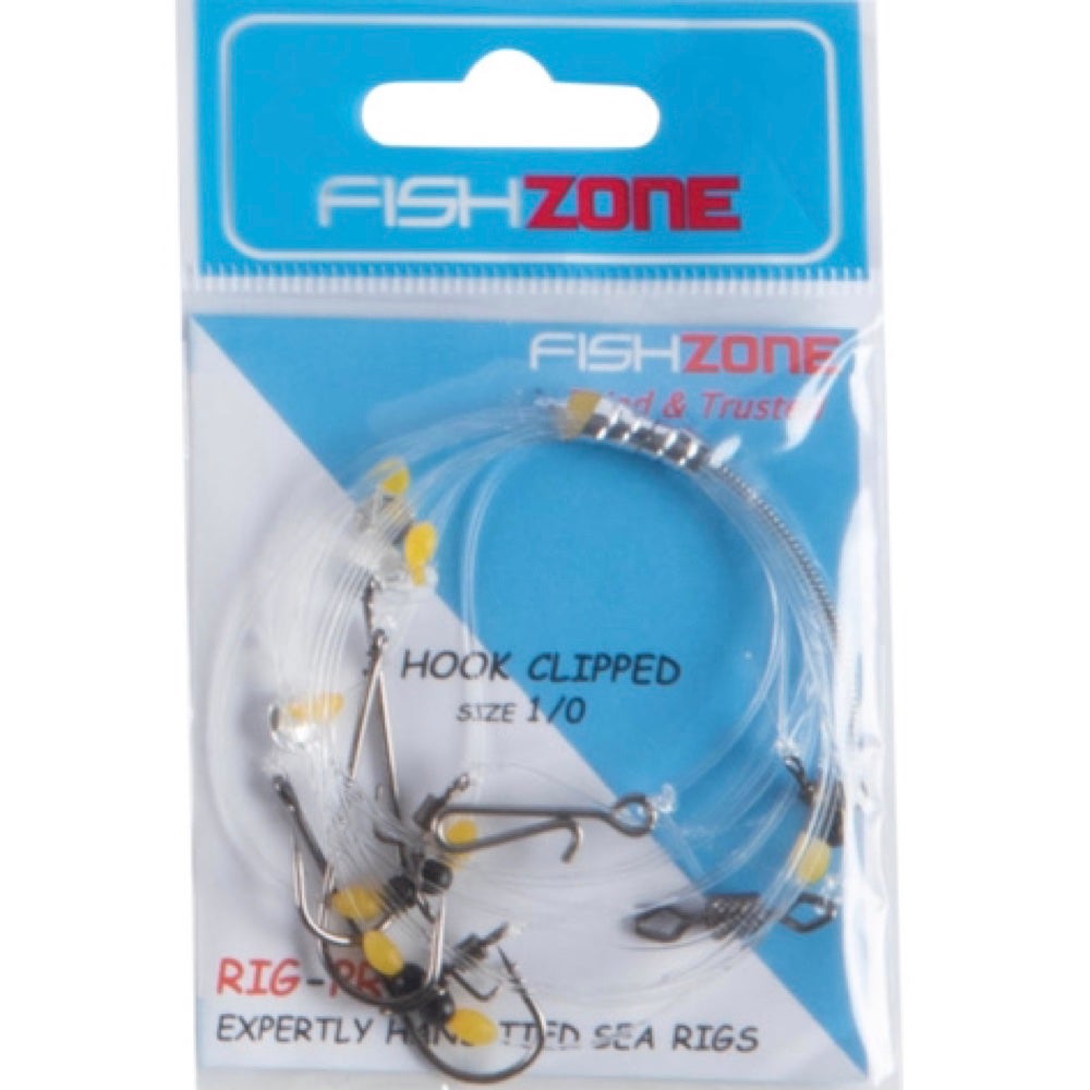 Fishzone 2 Hook Clipped Rig 1/0