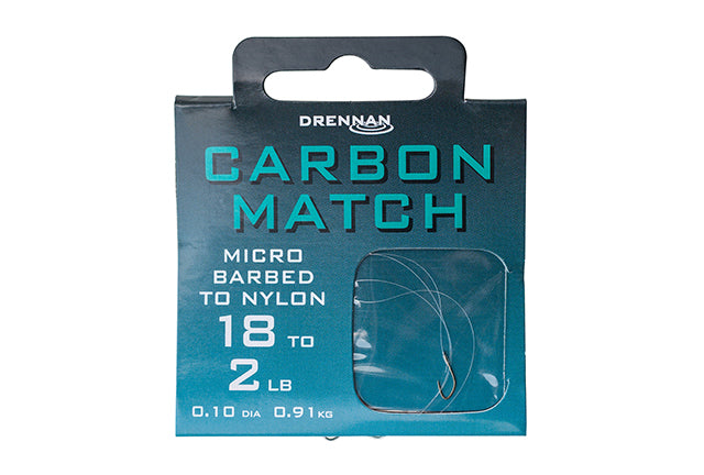 Drennan Barbed Carbon Match Hook To Nylon