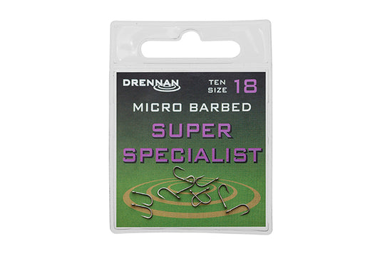 Drennan Barbed Super Specialist Eyed Hooks