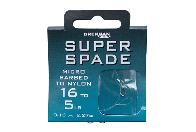 Drennan Barbed Super Spade Hook To Nylon