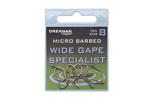 Drennan Barbed Wide Gape Specialist Eyed Hooks